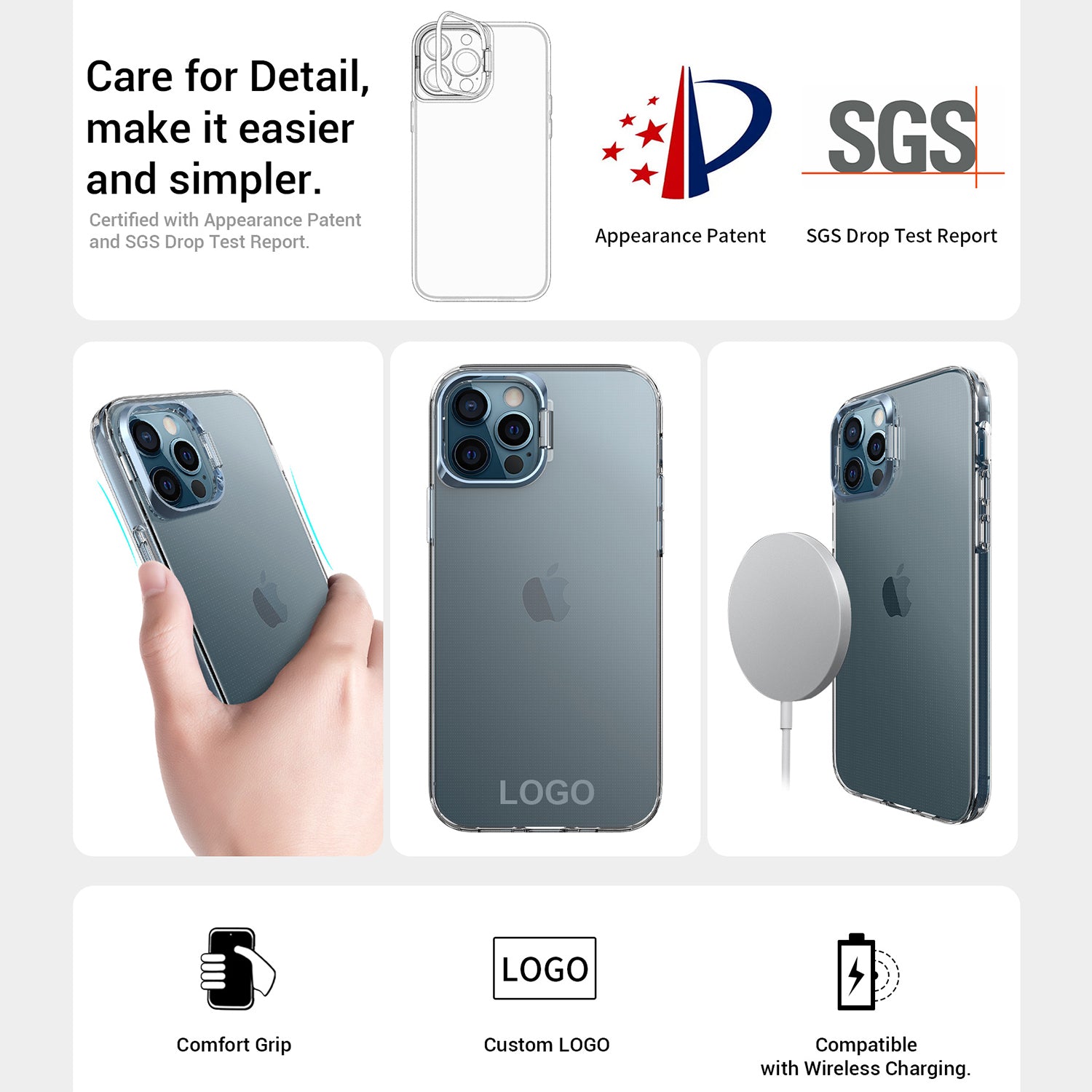 Apex Capsule Series for iPhone 12 6.1 inch 12 Pro 6.1 inch Anti-Fall Protective Case Anti-Yellowing TPU Phone Case with Lens Frame Kickstand Apex Capsule Series for iPhone 12 6.1 inch 12 Pro 6.1 inch Anti-Fall Protective Case Anti-Yellowing TPU Phone Case with Lens Frame Kickstand